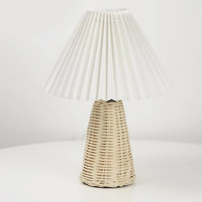 Senna USB-Powered Rattan Pleated Table Lamp - product view 12