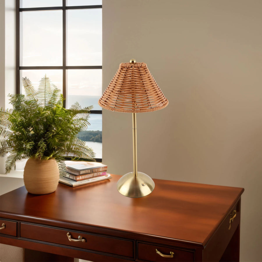 Nola Woven Cordless Rechargeable Table Lamp - product view 3