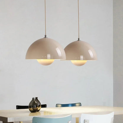 Burgundy, smoke, black, and copper Fleur pendant lights