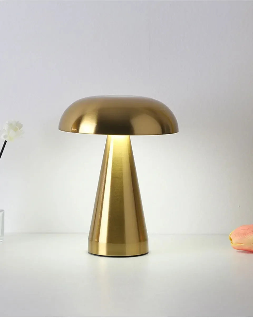 Noa Cordless Rechargeable Mushroom Table Lamp - product view 1