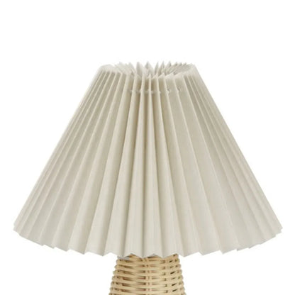 Senna USB-Powered Rattan Pleated Table Lamp - product view 2