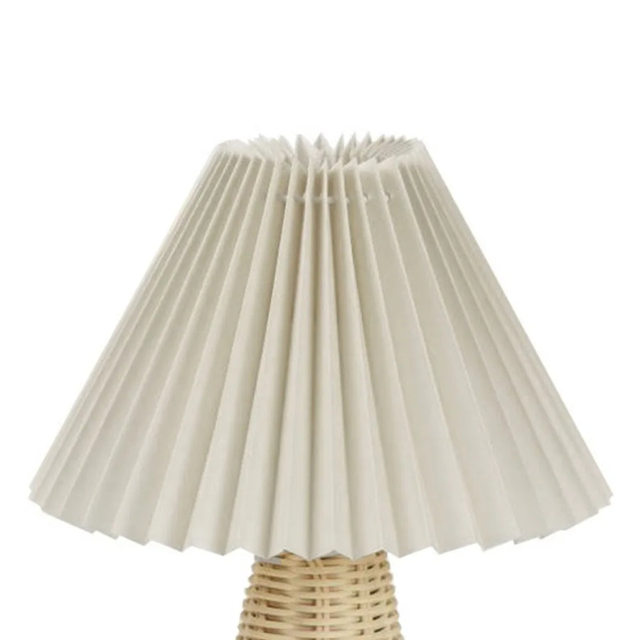 Senna USB-Powered Rattan Pleated Table Lamp - product view 7