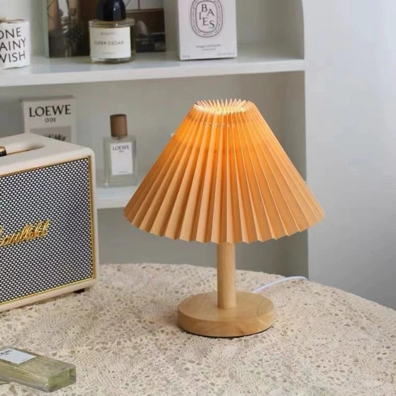 Sora Foldable USB-Powered Pleated Table Lamp - product view 4