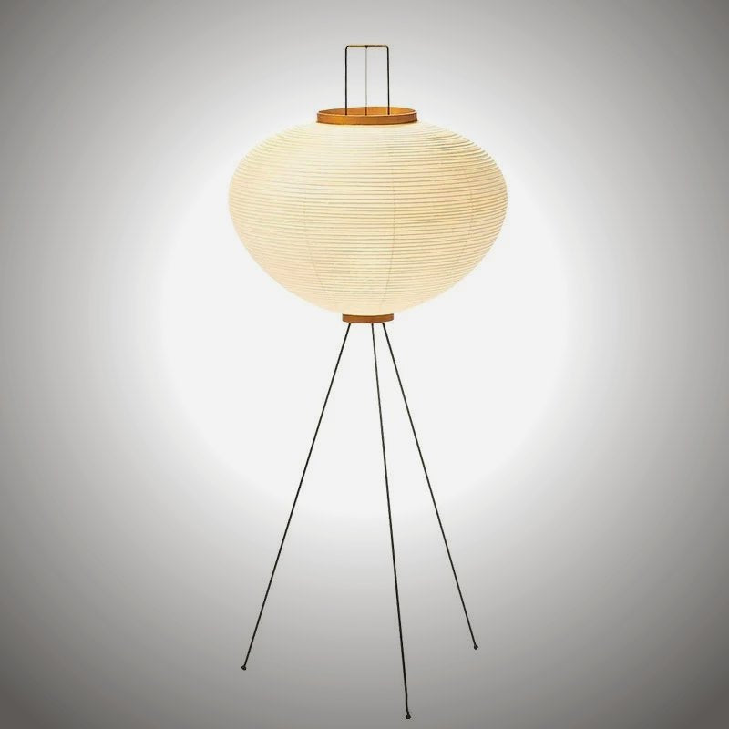 Nara Japanese paper floor lamp on tripod legs